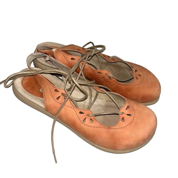DANSKO Women’s Gretel Lace Up Ballet Clog Flat size 39/8.5 Slingback Rare Boho - Picture 1 of 9